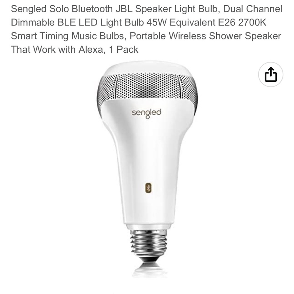 Pair Of Sengled Pulse Solo 45W Equivalent LED+Bluetooth Wireless Dual-Speakers